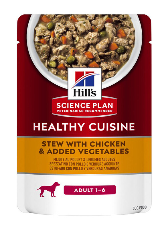 

Hill's Science Plan Healthy Cuisine Stew Chicken Adult Dog Wet Food Pouch Box, 12 x 90g