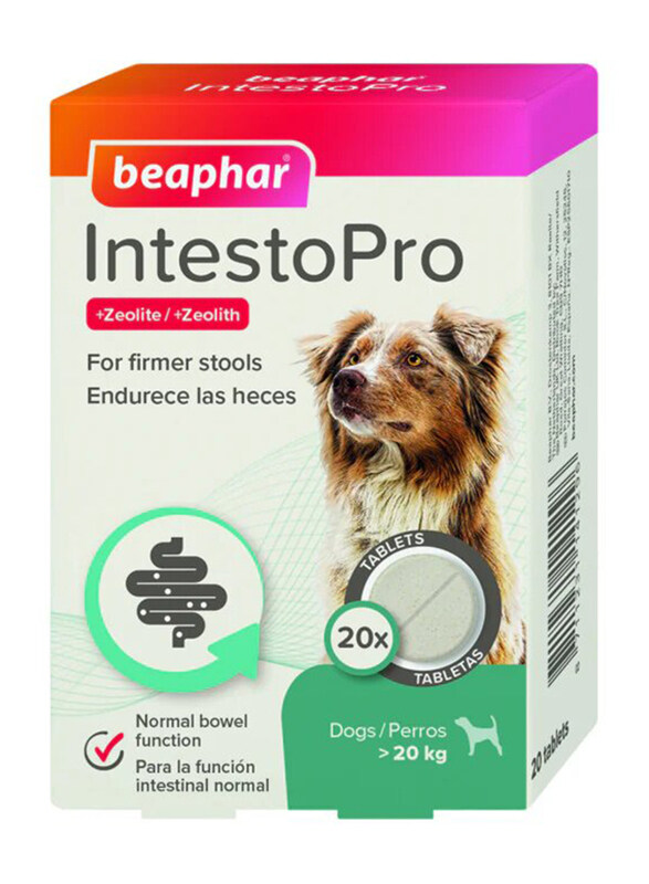 

Beaphar Intestopro Anti Diarrhea Tablet for Large Dog, 20 Tablets, White