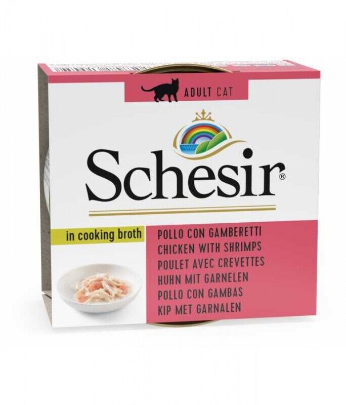 

Schesir Cat Broth - Chicken With Shrimp - Can - BOX - 14*70g