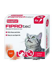 Beaphar Fiprotec Fleas and Tick Pot-on Solution for Cats, 4 Pipettes, White
