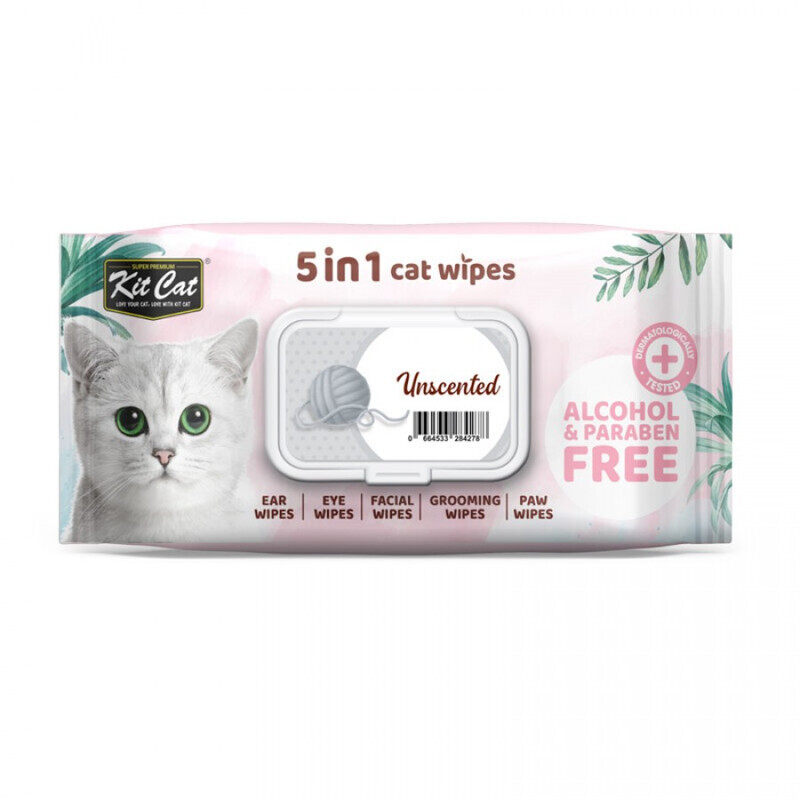 

KitCat Wipes - 5 in 1 - Unscented - 80pcs
