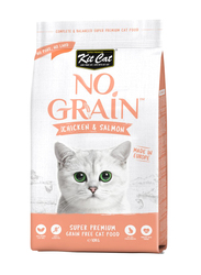 KitCat Super Premium No Grain Chicken & Salmon Flavour Dry Adult Cat Food, 1Kg