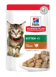 Hill's Science Plan Kitten Gravy Turkey Cat Wet Food Pouch Box, 12 x 85g