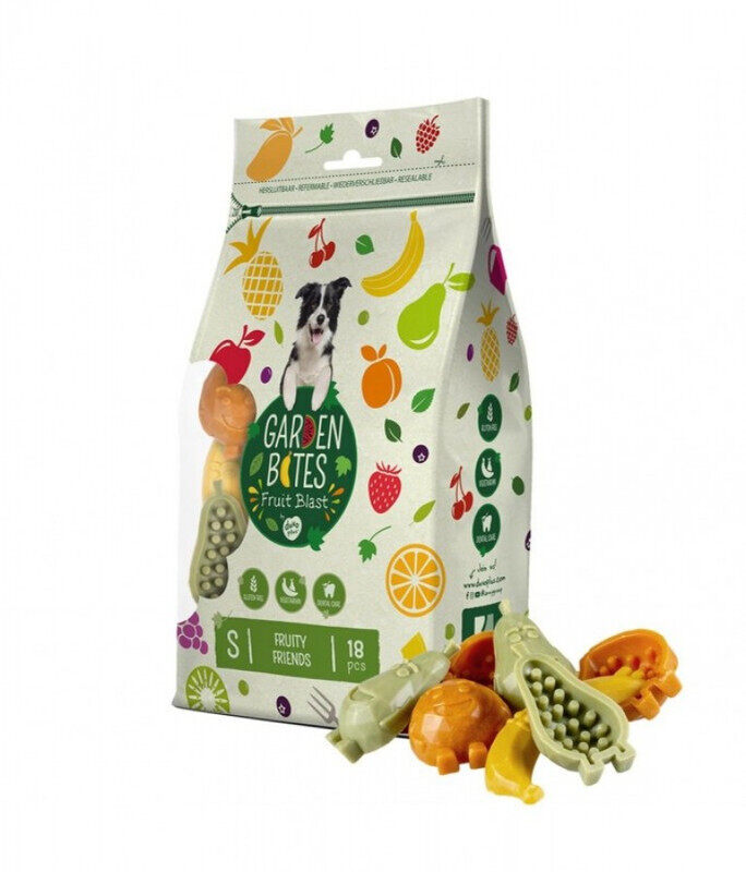 

DUVO+ Dog Treat Chews - Garden Bites Fruity Friends - Mix Color - 7cm - S - 18pcs