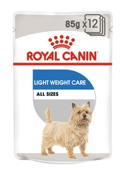 Royal Canin Light Weight Dog Wet Food Pouch Box, 12 x 85g