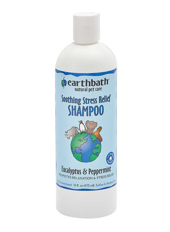 Earth Bath Soothing Stress Relief Eucalyptus & Peppermint Shampoo, 472ml, Blue