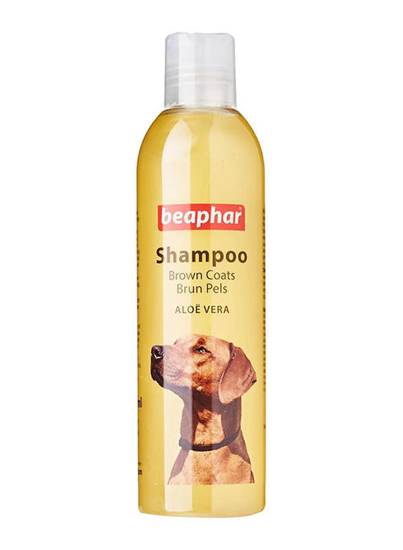 Beaphar Shampoo with Aloe Vera for Brown Coat Dog, 250ml, Yellow