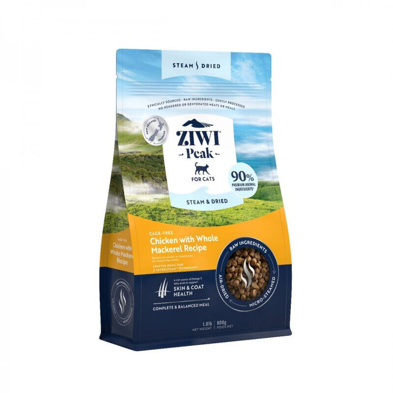 

Ziwi Peak ZiwiPeak Steam & Dried Cat - Chicken & Whole Mackerel - 2.2kg