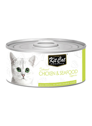 KitCat Chicken & Seafood Flavour Can Wet Cat Food, 80g