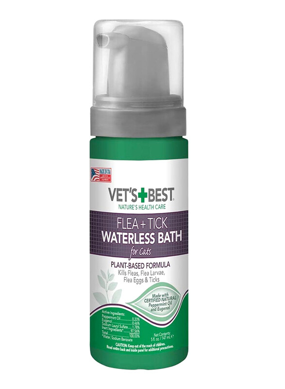 

Vet's Best Flea + Thick Waterless Bath for Cats, 147ml, Green