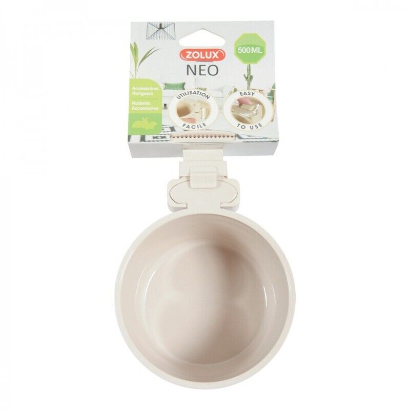 

ZOLUX Bowl - NEO Plastic - Rodent Cage Feeder - Beige - 500ml