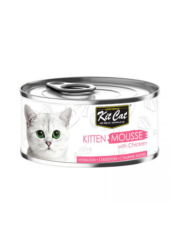 KitCat Kitten Mousse with Chicken Flavour Can Wet Cat Food, 80g