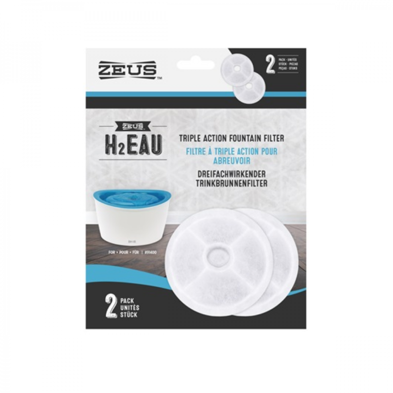 

Zeus Water Fountain Filter - Triple Action - 2pcs
