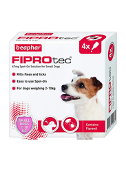 Beaphar Fiprotec Fleas and Tick for Small Dog, 4 Pipettes, White