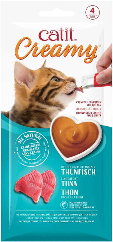 

Catit Creamy Lickable Cat Treat - Tuna - 12x(4x10g)
