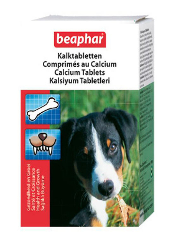 Beaphar Calcium Tablets for Dogs, 180 Tablets, Multicolour