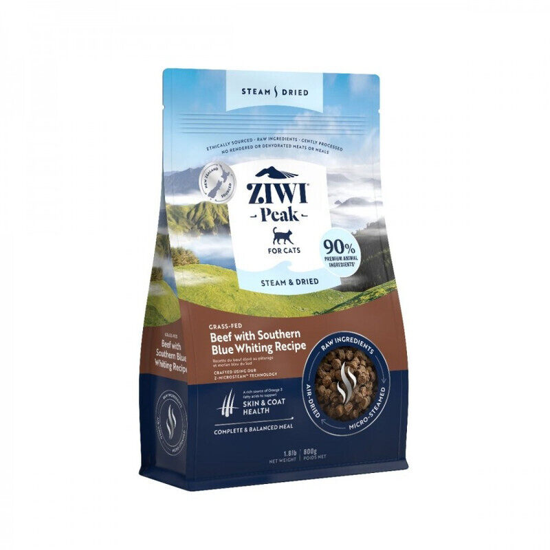

Ziwi Peak ZiwiPeak Steam & Dried Cat - Beef with Southern Blue Whiting - 2.2kg