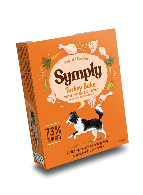 Symply Turkey Bake with Brown Rice & Veg Adult Dog Wet Food Pouch, 395g