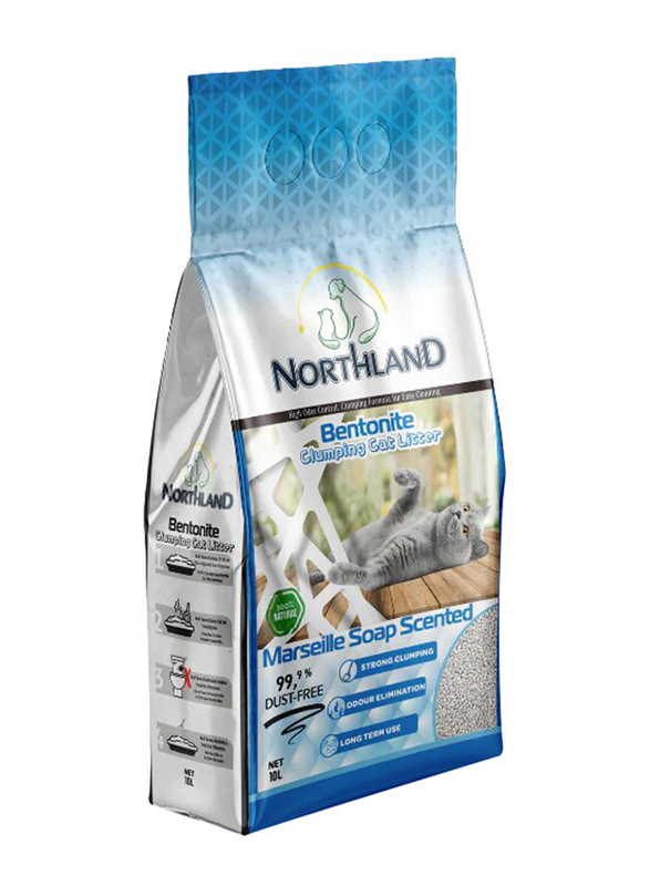 Northland Bentonite Marseille Soap Cat Litter, 10L, Blue