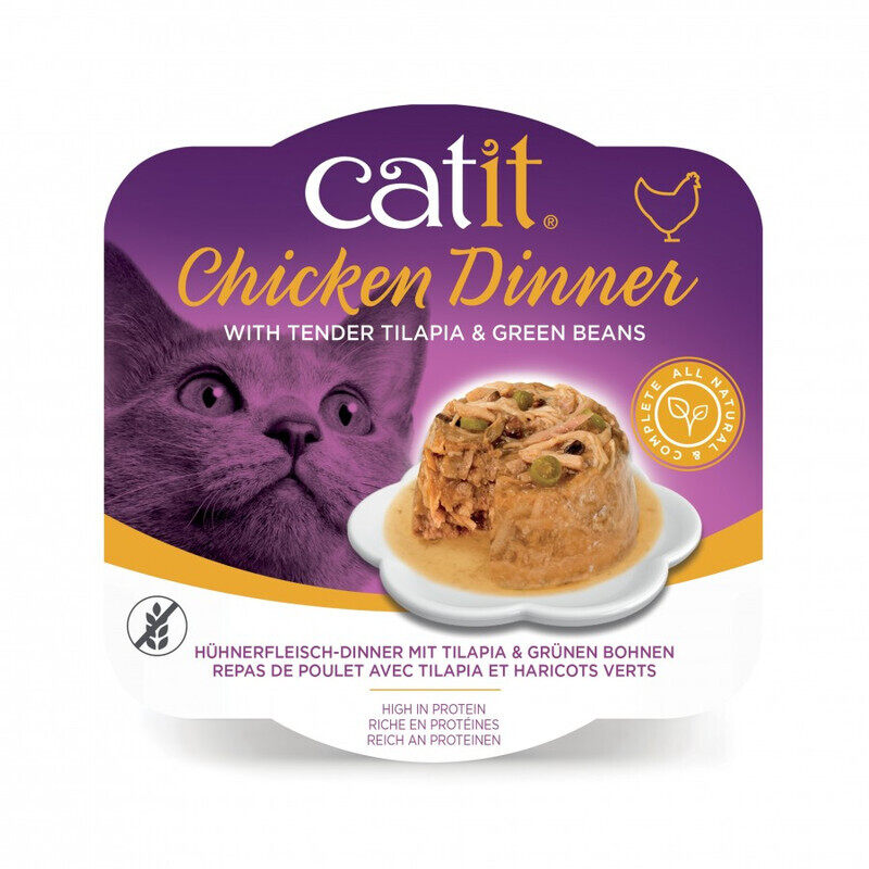 

Catit Chicken Dinner Cat Food - Tilapia & Green Beans - Pouch - BOX - 6x80g