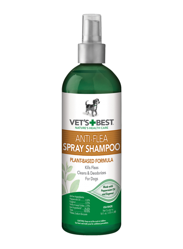 Vet's Best Anti-Flea Spray Shampoo, 470ml, Green