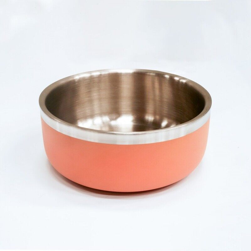 

Saluki Stainless Steel Bowl - Double Wall - Peach - 1200ML
