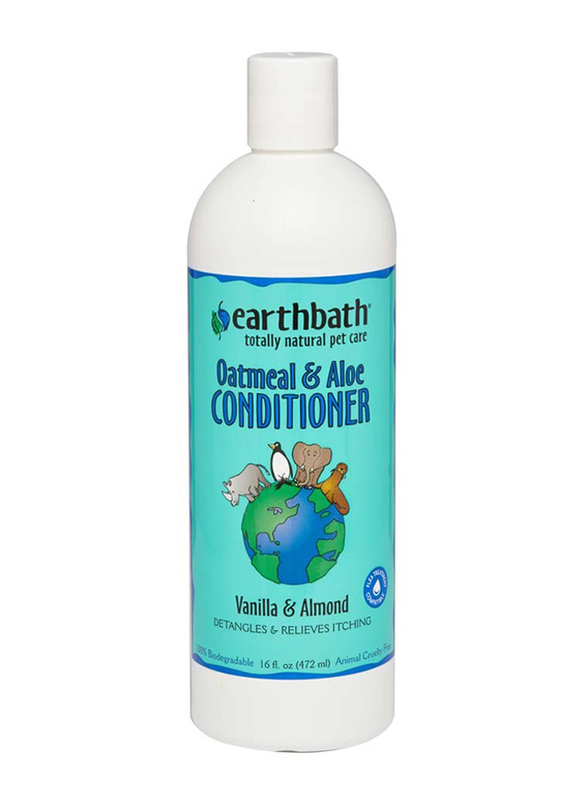 Earth Bath Oatmeal & Aloe Conditioner for Itchy Dry Skin with Vanilla & Almond, 472ml, Blue