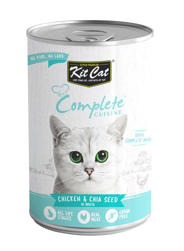 

KitCat Cat Complete Cuisine Chicken & Chia Seed In Broth Can Cat Wet Food, 24 x 150g