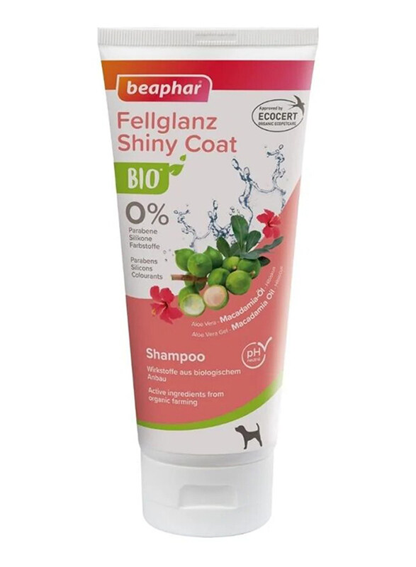 

Beaphar Cosmetic Bio Shiny Coat Aloe Vera & Macadamia Dog Shampoo, 200ml, Multicolour