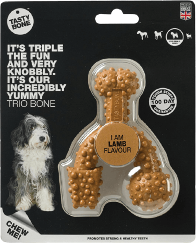 

TastyBone Dog Toy Trio Bone - Lamb - S