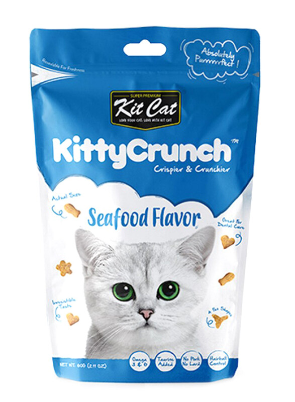 

KitCat Kitty Crunch Seafood Dry Cat Food, 60g