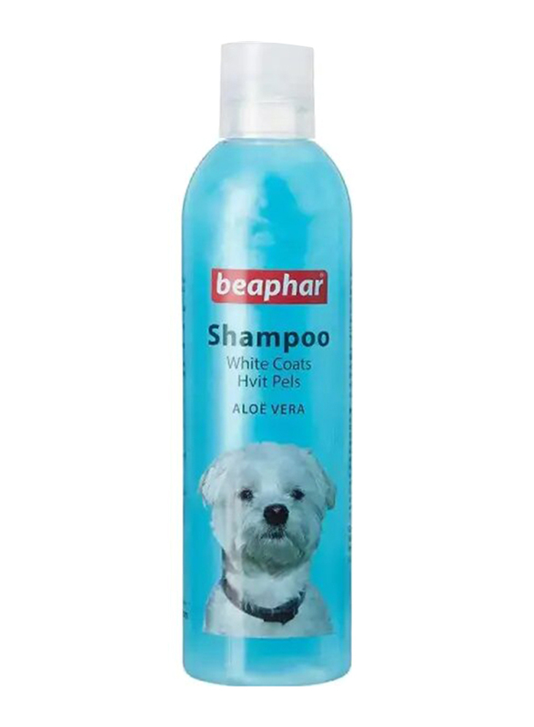 Beaphar Shampoo with Aloe Vera for White Coat Dog, 250ml, Blue