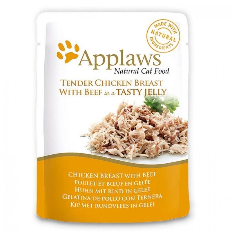 

Applaws Tender Chicken with Beef Jelly Cat - Pouch - BOX - 16*70g