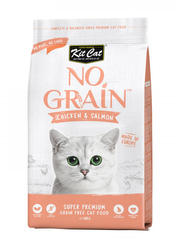 KitCat Super Premium No Grain Chicken & Salmon Flavour Dry Adult Cat Food, 10Kg