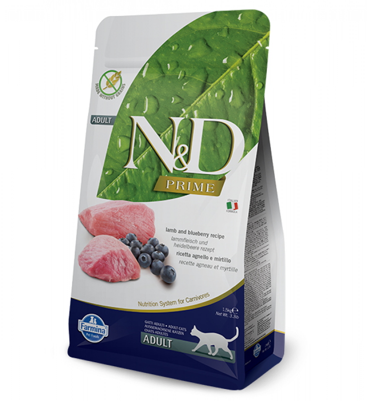 

Farmina N&D PRIME Adult Cat - Lamb & Blueberry - 1.5kg