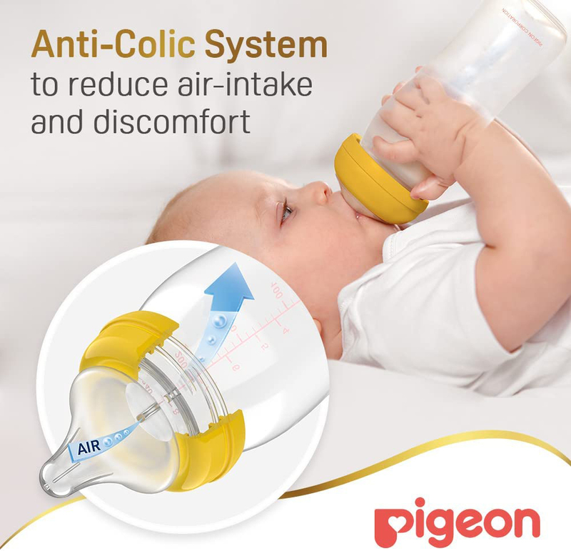 Pigeon Soft Touch Wide Neck PP Bottle, 330ml, Yellow