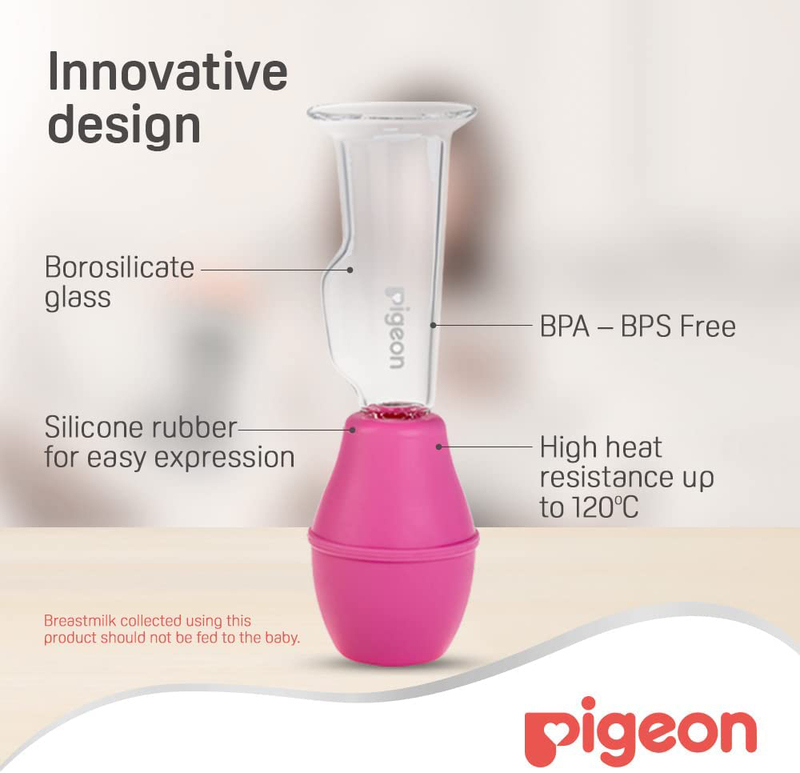 Pigeon Breast Care Pump with Glass Shield, Pink