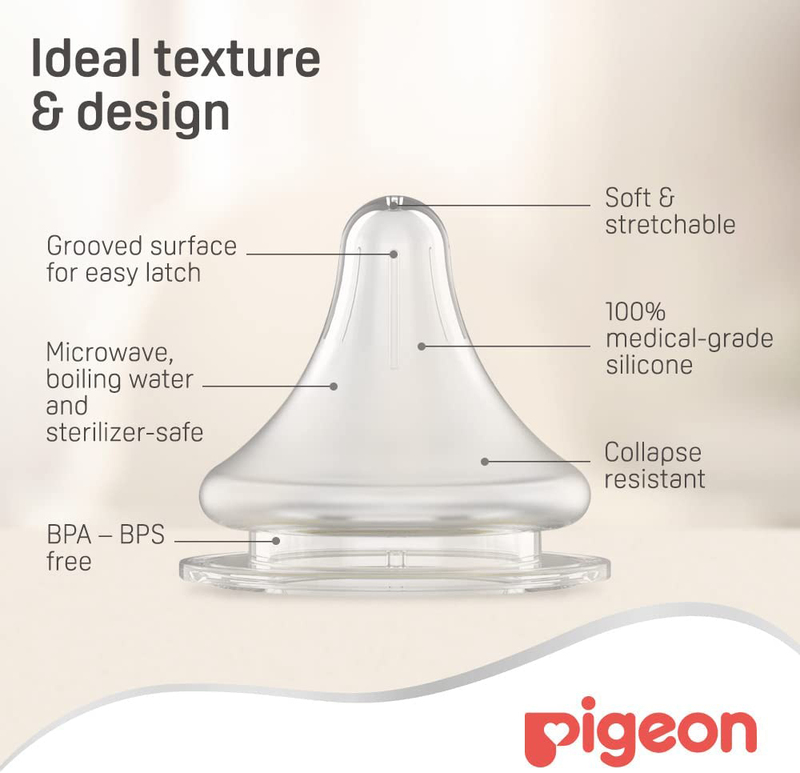 Pigeon Wide Neck Peristaltic Plus Nipple Blister, Small, Clear