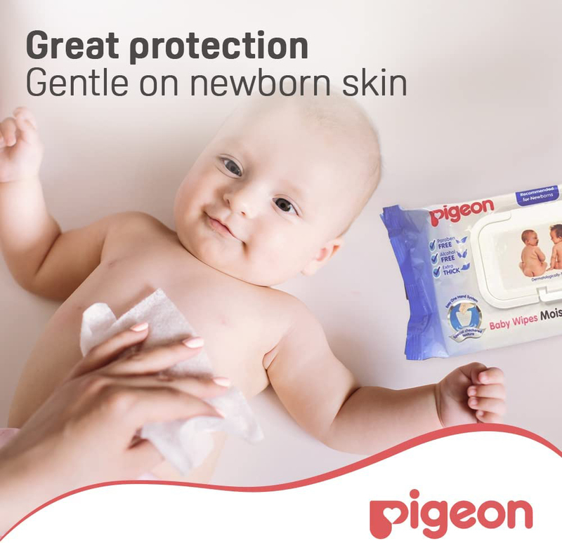Pigeon 70 Sheets Baby Wipes Moisturizing Cloths for Kids