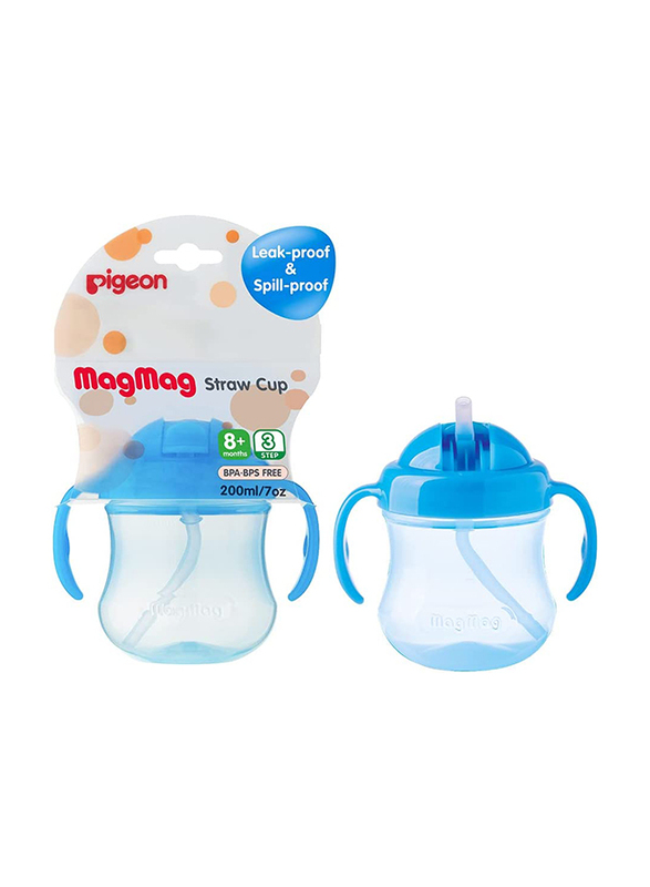 Pigeon Magmag Straw Cup, Sky Blue