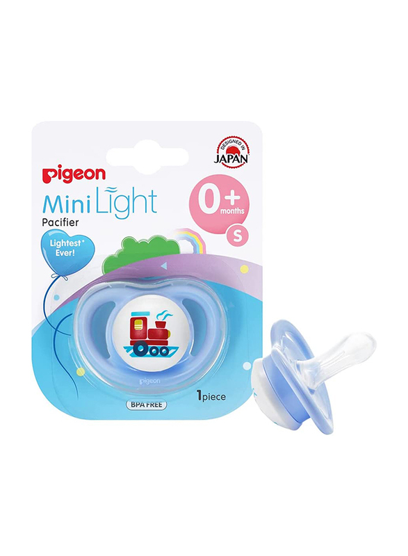 Pigeon Minilight Pacifier for Boy, Small, Blue