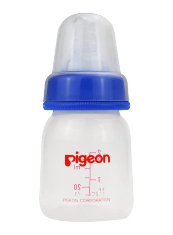 Pigeon Plastic Feeding Bottle with Transparent Cap, 50ml, Blue