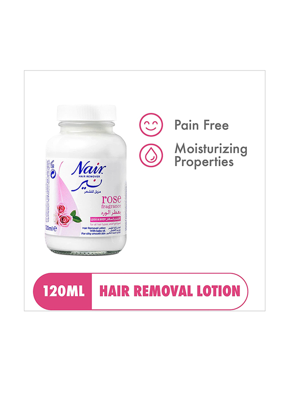 Nair Rose Hair Removal Lotion, 120ml