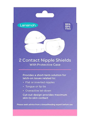 Lansinoh Contact Nipple Shields, 2 Pieces, 24mm, Clear