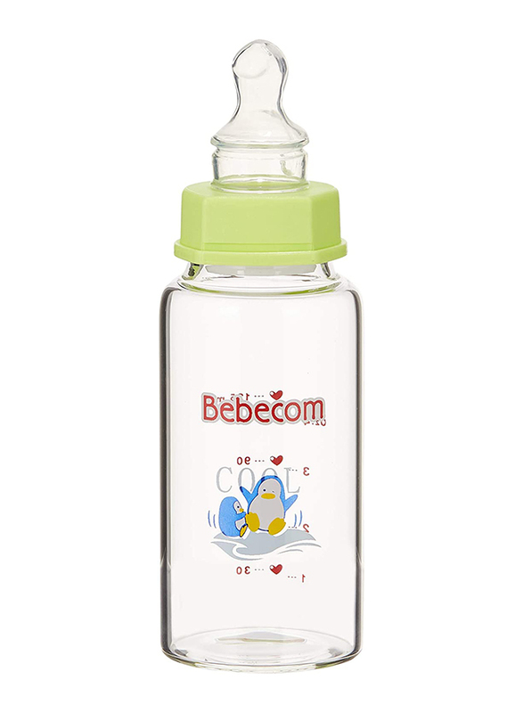 Bebecom Glass Bottle, 125ml, Green