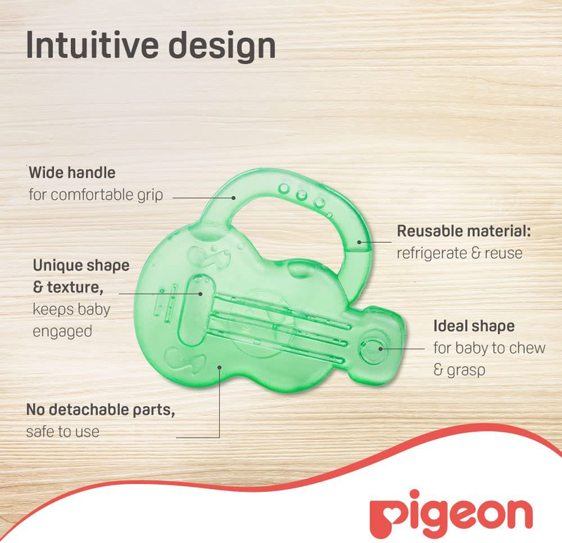 Pigeon Guitar Cooling Teether, Green