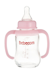 Bebecom Glass Bottle, 125ml, Light Pink