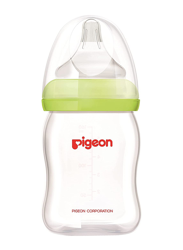 Pigeon Soft Touch Wide Neck Glass Bottle, 160ml, Green