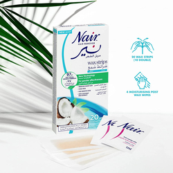 Nair Coconut Body Wax Strips, 20 Strips