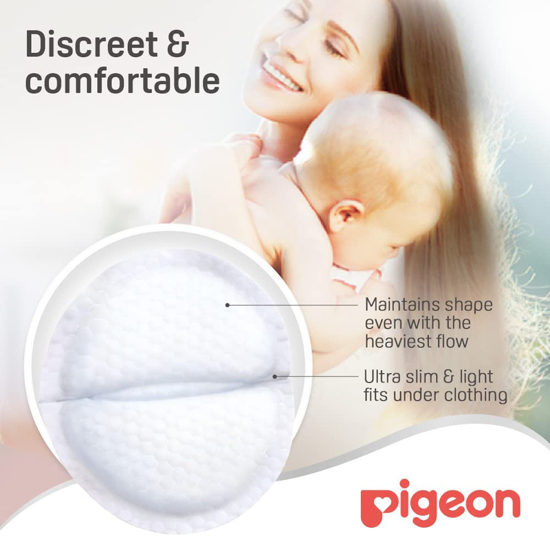 Pigeon Honey Comb Breast Pads, 12 Pieces, White